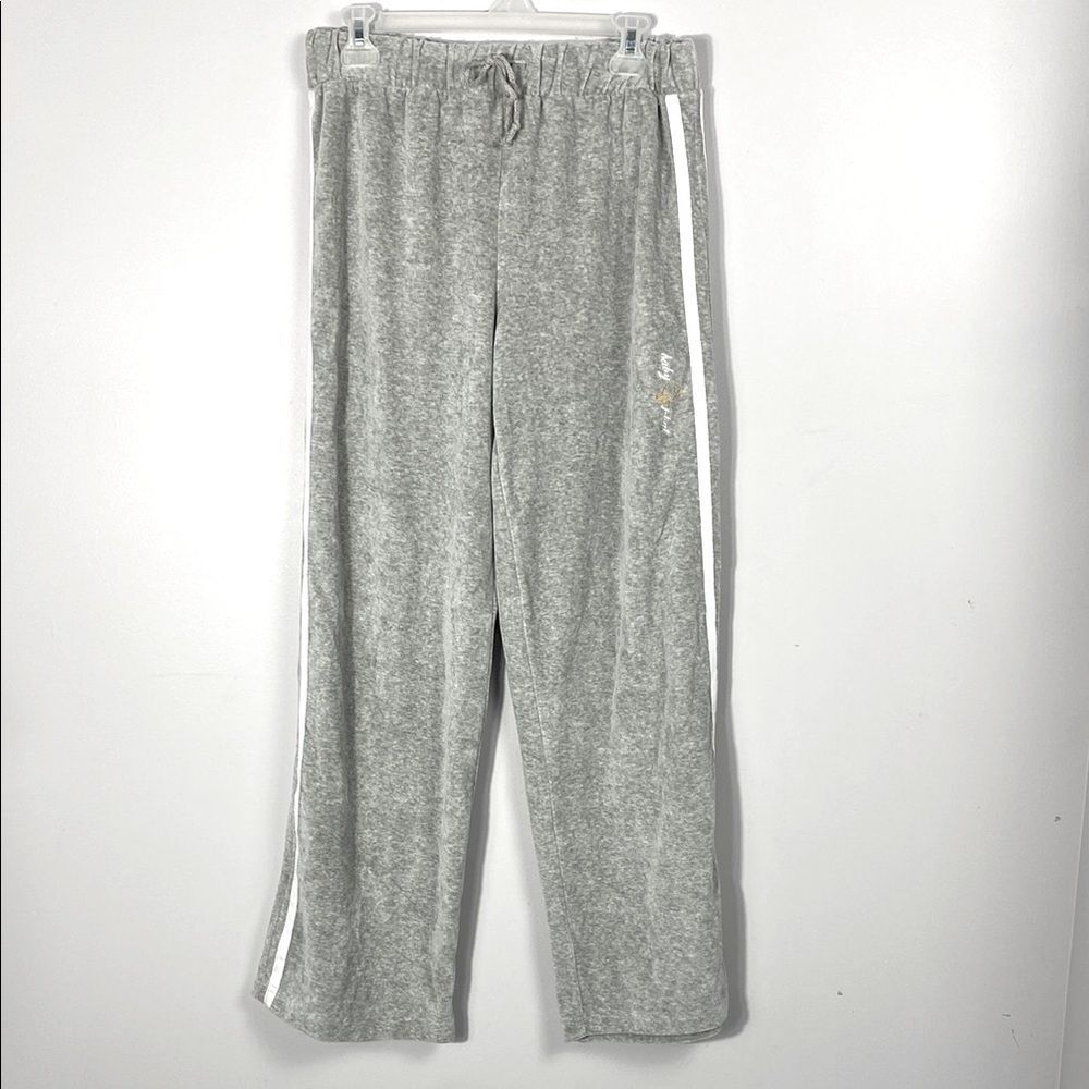 Y2K Baby Phat Velour Track Pants with side stripe size Large